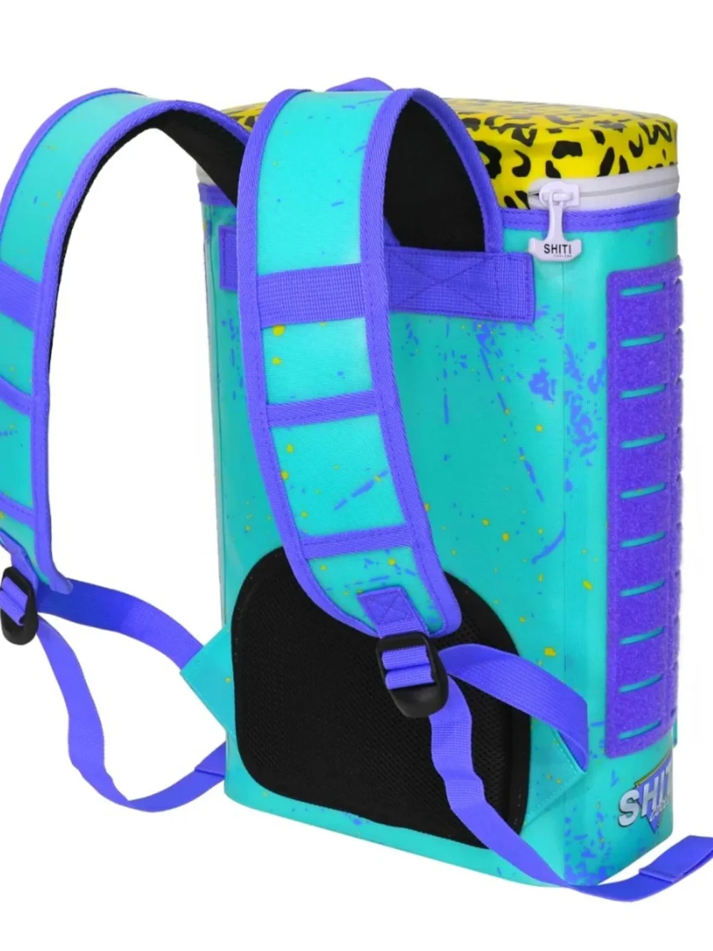SHITI Coolers Teal Leopard Print Beach Cooler Backpack
